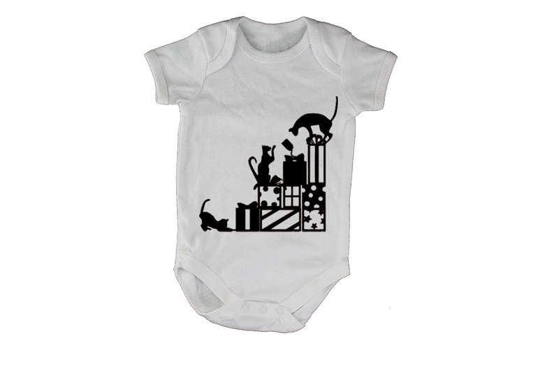 Playful Christmas Cats - Baby Grow