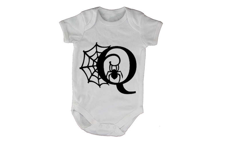 Q - Halloween Spiderweb - Baby Grow