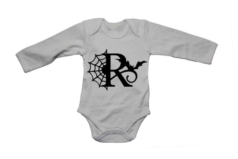 R - Halloween Spiderweb - Baby Grow