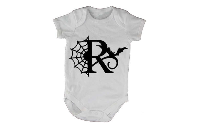 R - Halloween Spiderweb - Baby Grow