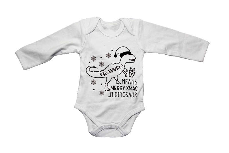 Rawr, Dino - Christmas - Baby Grow