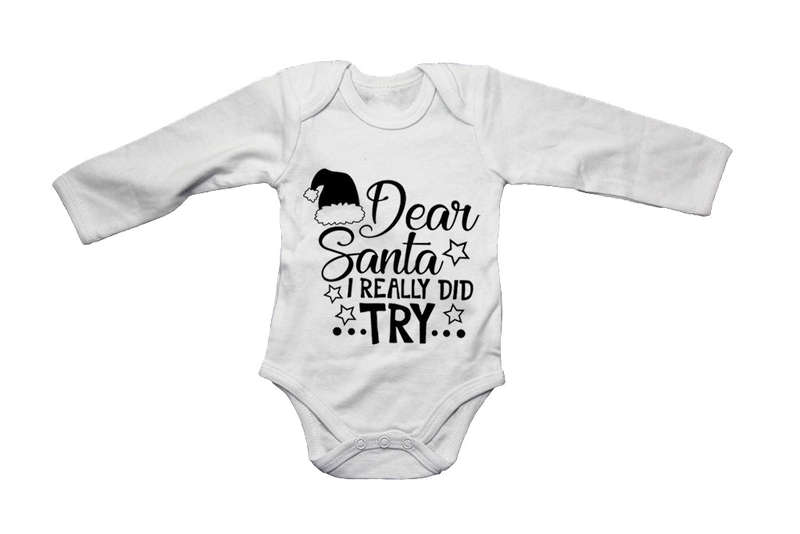 Really Did Try - Christmas - Baby Grow