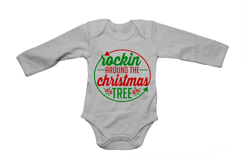 Rockin' Around the Christmas Tree - Circular - Baby Grow