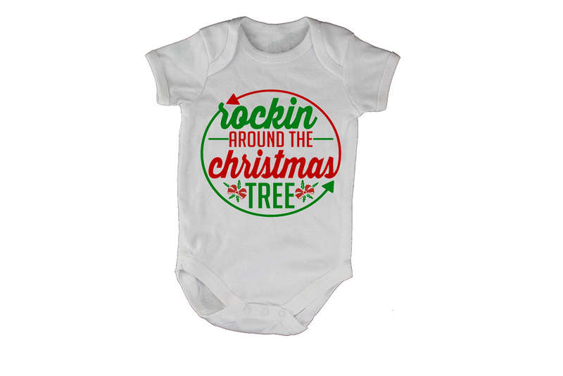 Rockin' Around the Christmas Tree - Circular - Baby Grow
