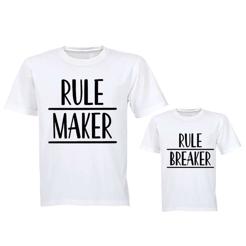 Rule Maker & Rule Breaker - Family Tees - Dad | Young Child