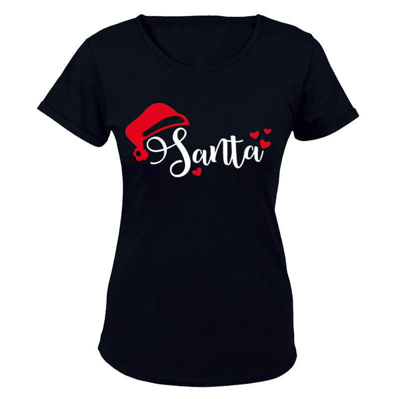 Santa Hearts - Christmas - Ladies - T-Shirt