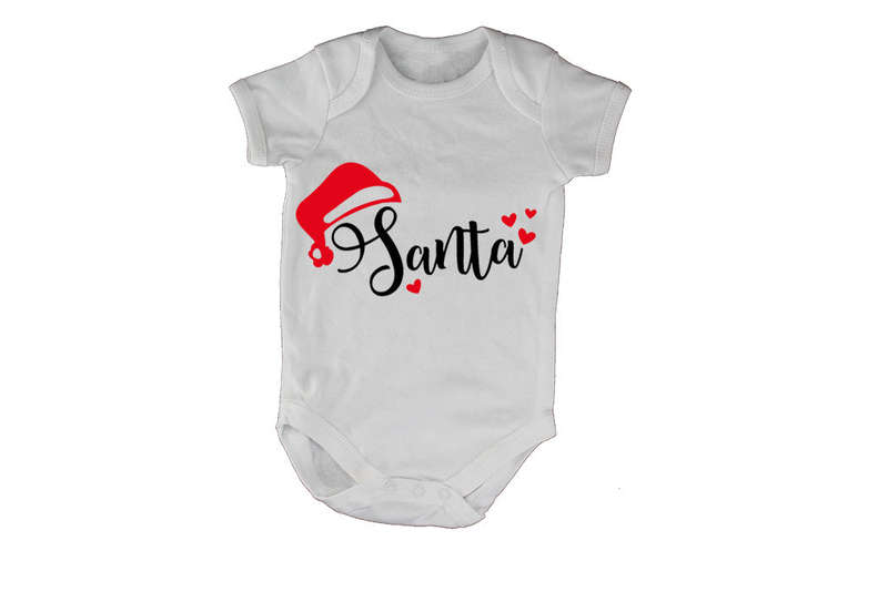 Santa Hearts - Christmas - Baby Grow