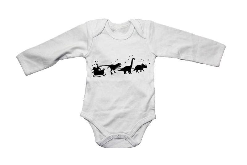 Santa's Dinosaur Reindeers - Christmas - Baby Grow