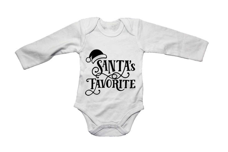 Santa's Favorite - Christmas Hat - Baby Grow
