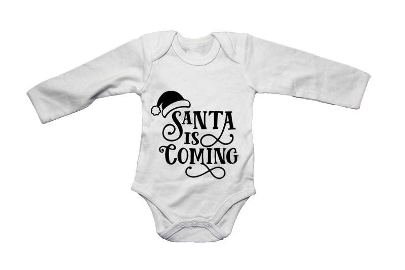 Santa is Coming - Christmas - Baby Grow