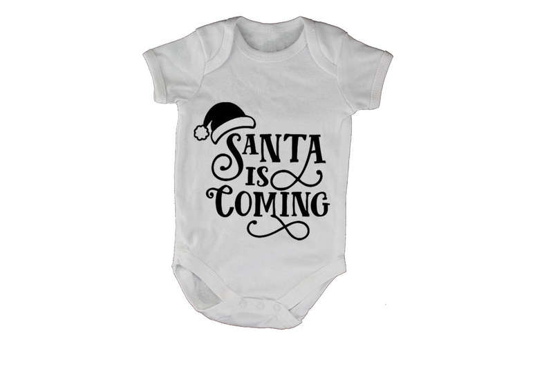 Santa is Coming - Christmas - Baby Grow