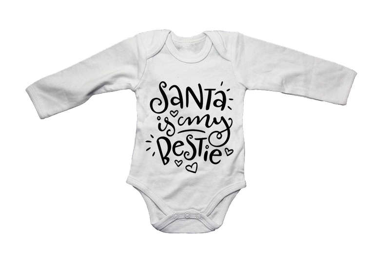 Santa Is My Bestie - Christmas - Baby Grow
