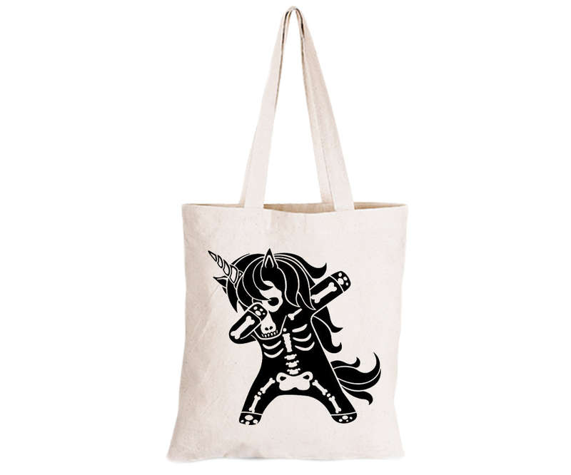 Skeleton Unicorn - Halloween - Eco-Cotton Trick or Treat Bag