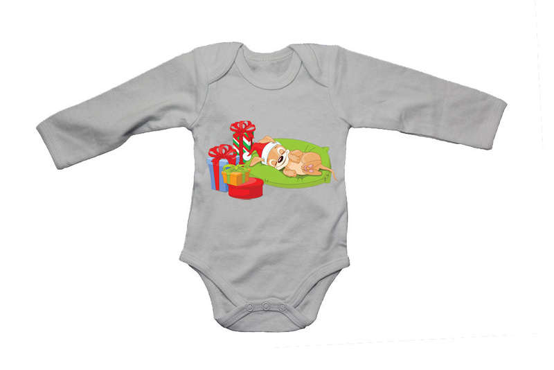 Sleeping Christmas Puppy - Baby Grow