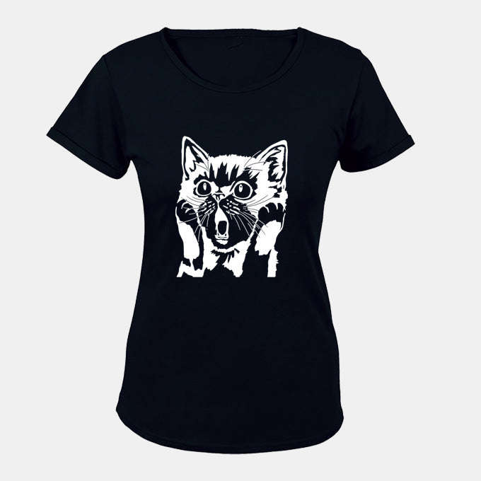 Surprised Cat - Ladies - T-Shirt