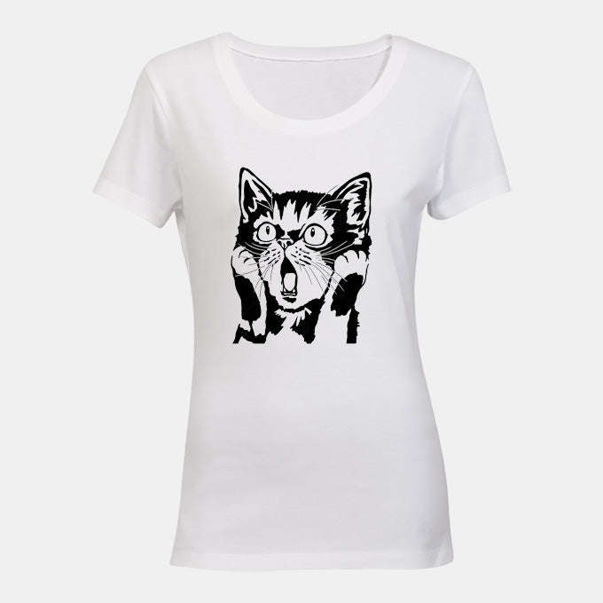 Surprised Cat - Ladies - T-Shirt