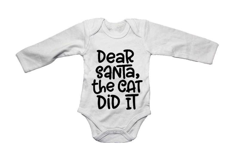 The Cat Did It - Christmas - Baby Grow