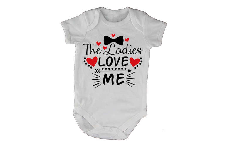 The Ladies Love Me, Bowtie - Valentine - Baby Grow