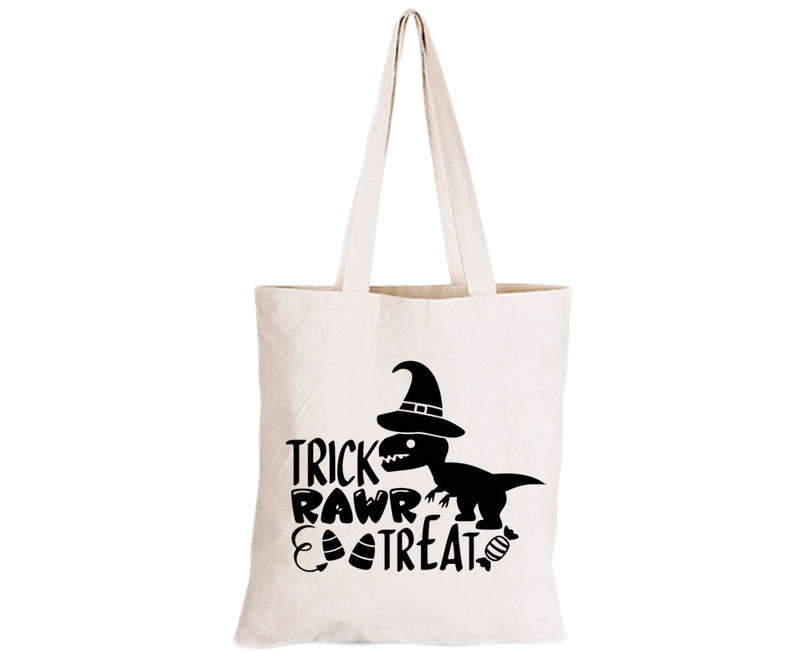 Trick Rawr Treat - Halloween - Eco-Cotton Trick or Treat Bag