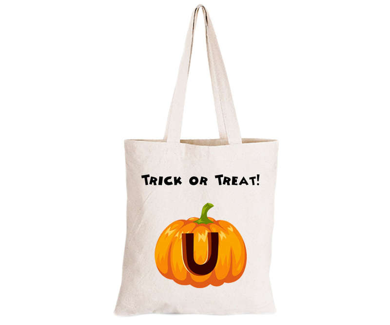 U - Halloween Pumpkin - Eco-Cotton Trick or Treat Bag