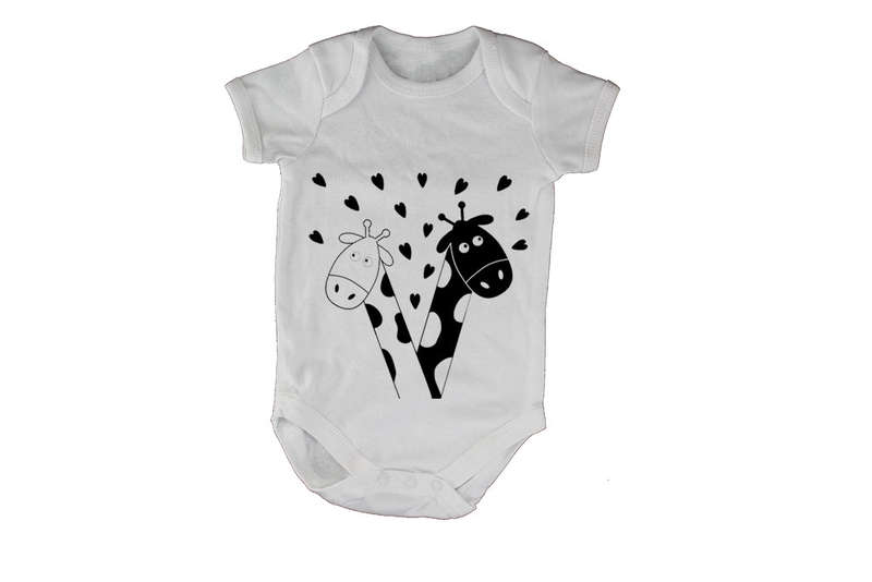 Valentine Giraffe - Baby Grow