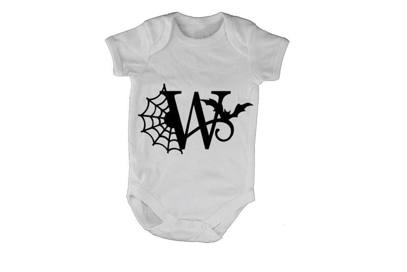 W - Halloween Spiderweb - Baby Grow