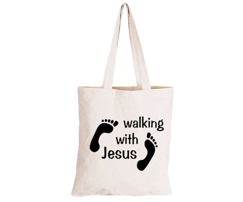 Walking with Jesus - Eco-Cotton Natural Fibre Bag