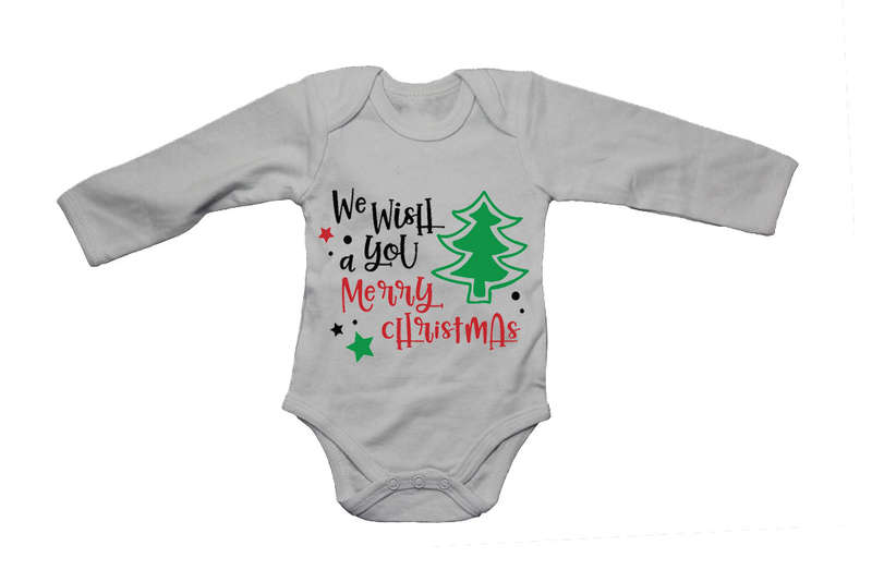 We Wish You a Merry Christmas - Tree - Baby Grow