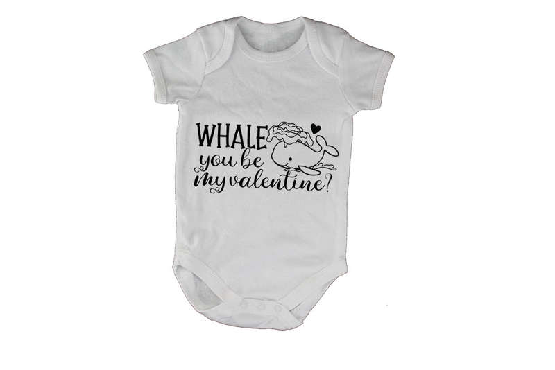 Whale You Be My VALENTINE - Baby Grow