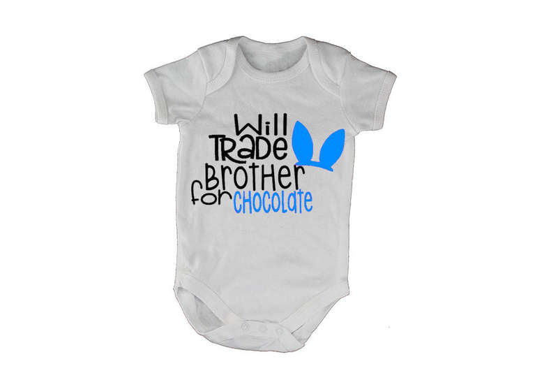 Will Trade Brother for Chocolate - Blue - Baby Grow