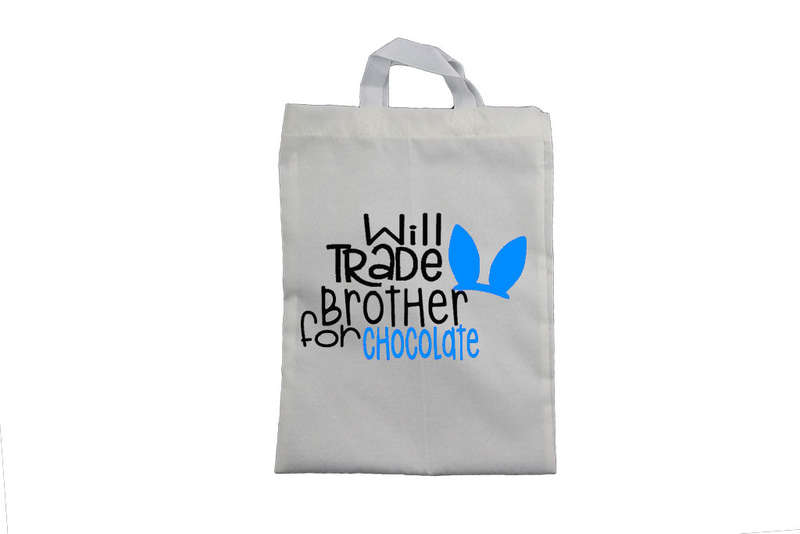 Will Trade Brother for Chocolate - Blue - Easter Bag