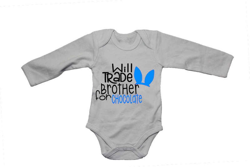Will Trade Brother for Chocolate - Blue - Baby Grow