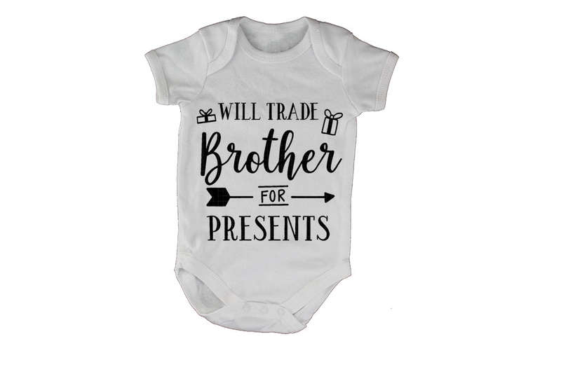 Will Trade Brother for Presents - Christmas Arrow - Baby Grow