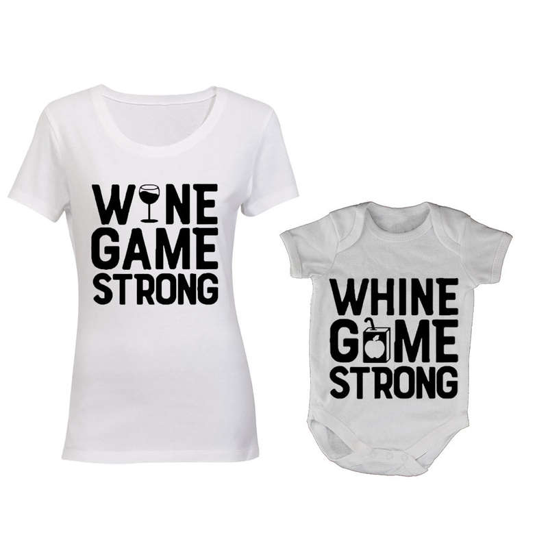 Wine / Whine Game Strong - Mommy | Baby Grow