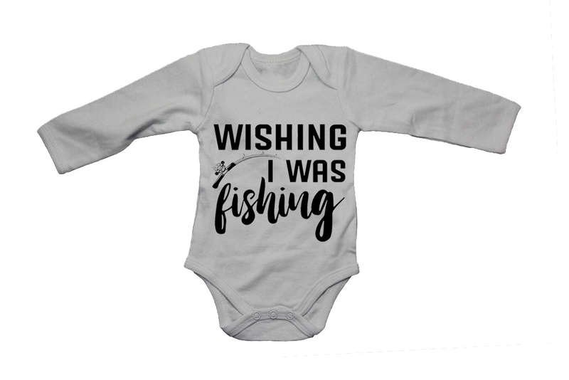 Wishing I Was Fishing - Baby Grow