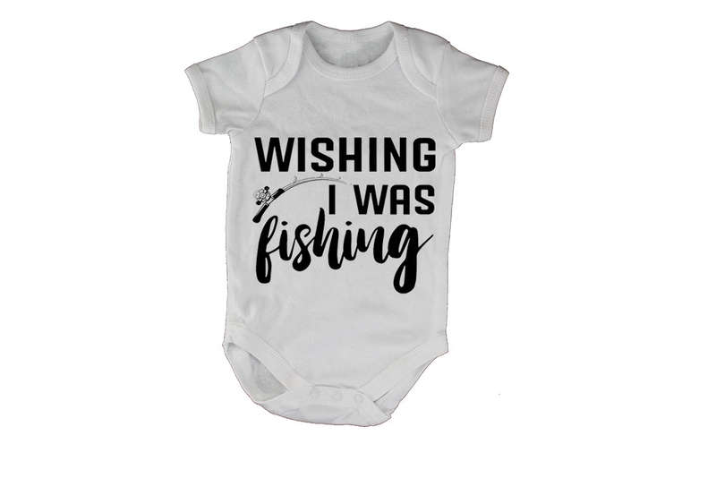 Wishing I Was Fishing - Baby Grow