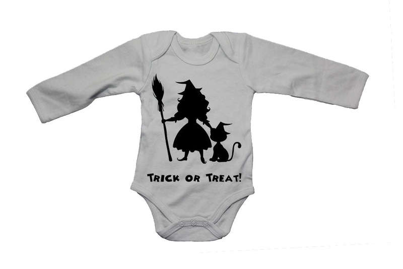 Little Witch and Cat - Halloween - Baby Grow