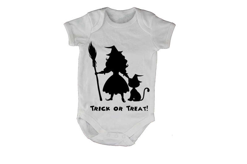 Little Witch and Cat - Halloween - Baby Grow