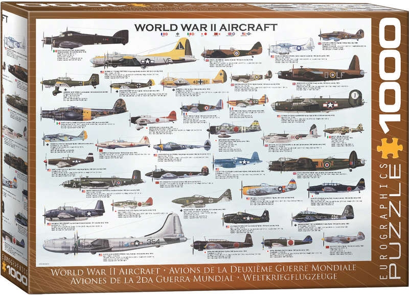World War II Aircraft 1000 Piece Puzzle Box