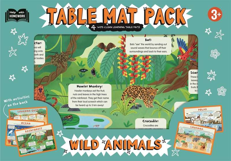 Table Mat Pack: Wild Animals