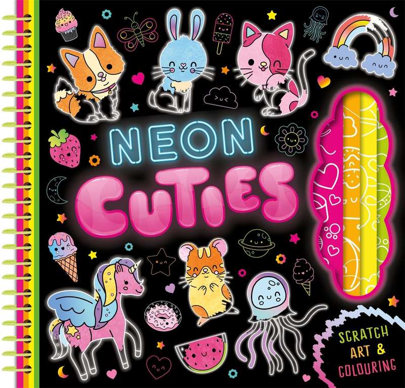 Neon Cuties (Scratch Art)