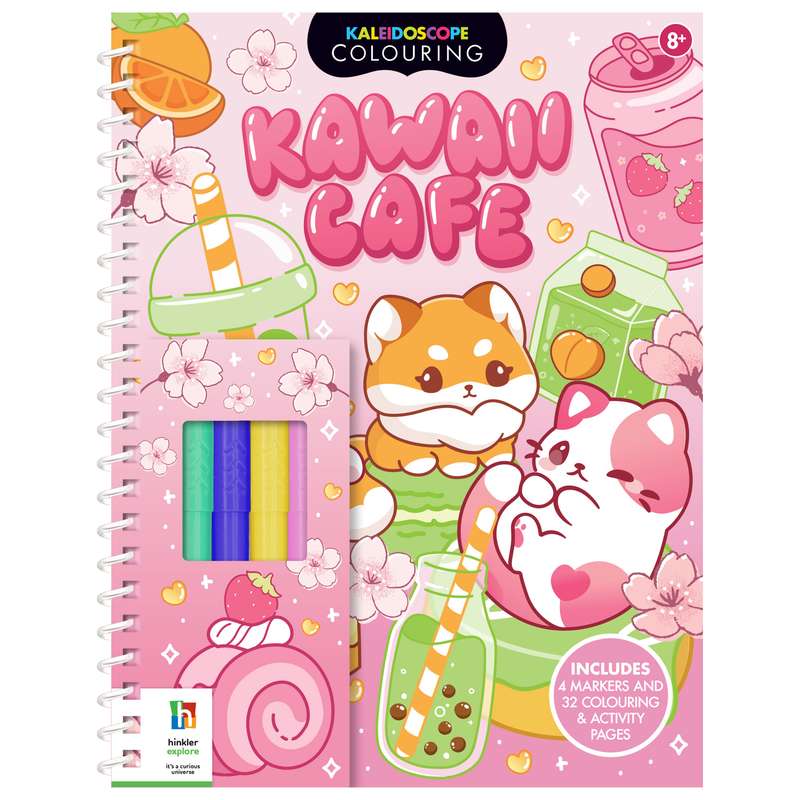 Kaleidoscope Colouring Kawaii Cafe Colouring Book