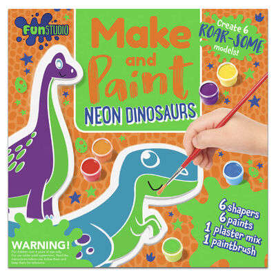 Make and Paint Neon Dinosaurs Activity Kit