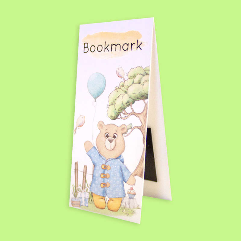 Bookmark Magnetic Long Garden Picnic Bear
