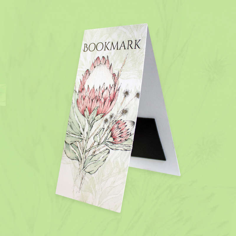 Pink Protea Long Bookmark