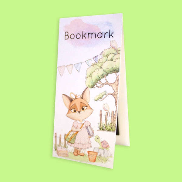 Bookmark Magnetic Long Garden Picnic Fox