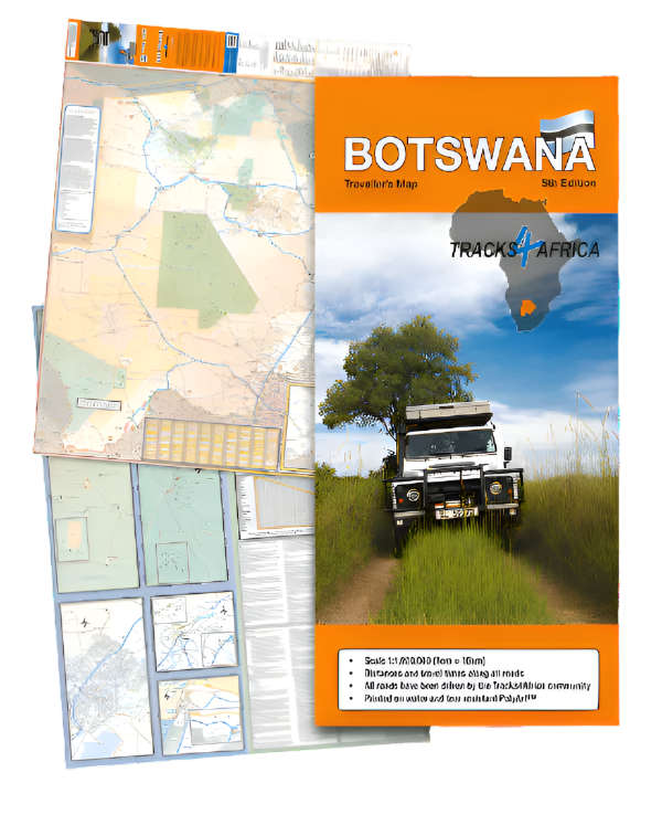 Botswana Travellers Paper Map 5th Edition