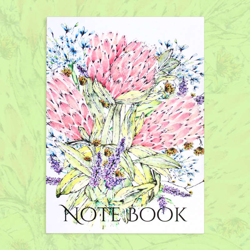 Notebook A7 Classic Protea Bouquet