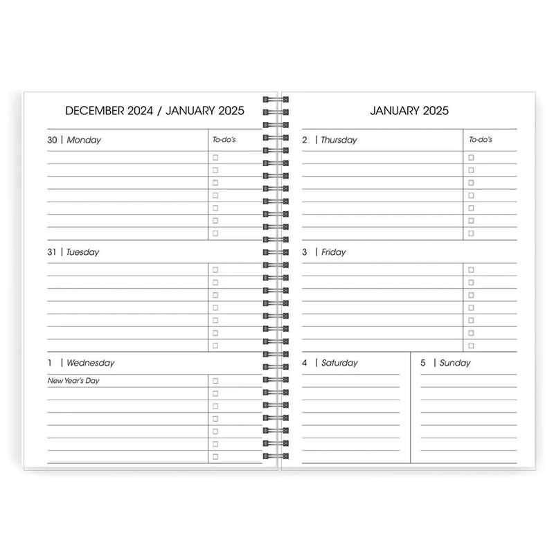 A5 Daily Planner 2025 Electric Marble