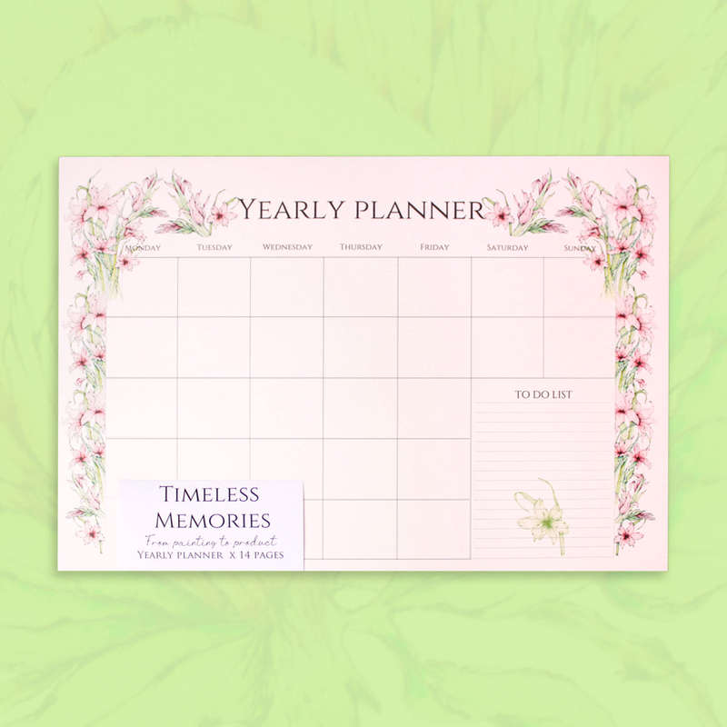 Cape Gladiolus Yearly Desk Planner